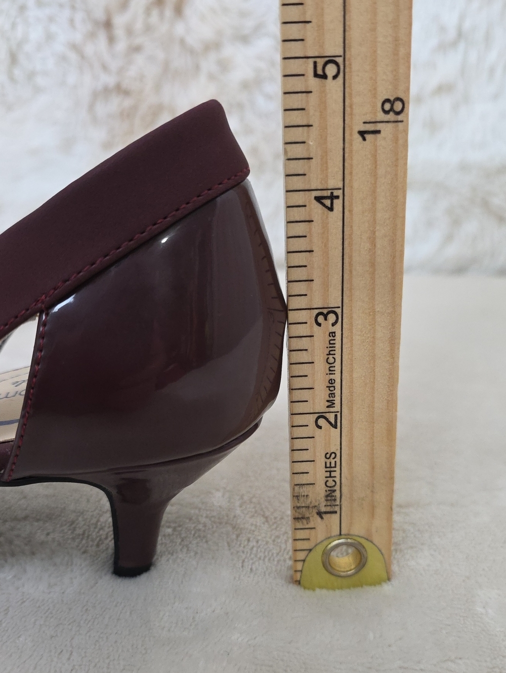 NWOT Simply Comfort Lifestyle Burgundy Slingback Kitten Heel Pumps Women's 9.5W - Picture 12 of 12